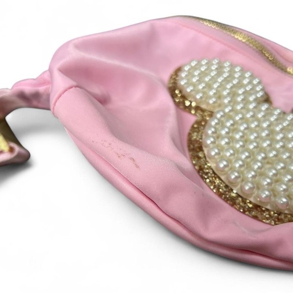 Custom Stoney Clover Lane Pink Jumbo Fanny Bag with Lg Mickey Pearl Patch - Picture 2 of 3